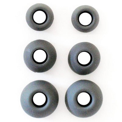 Gumy pro sluchátka (3 velikosti v sadě) černé